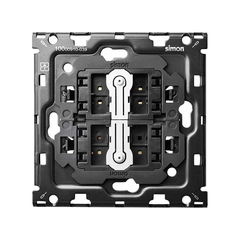 10010104-039 - Kit back horizontal para 1 elemento con 2 cruzamientos pulsantes Simon 100