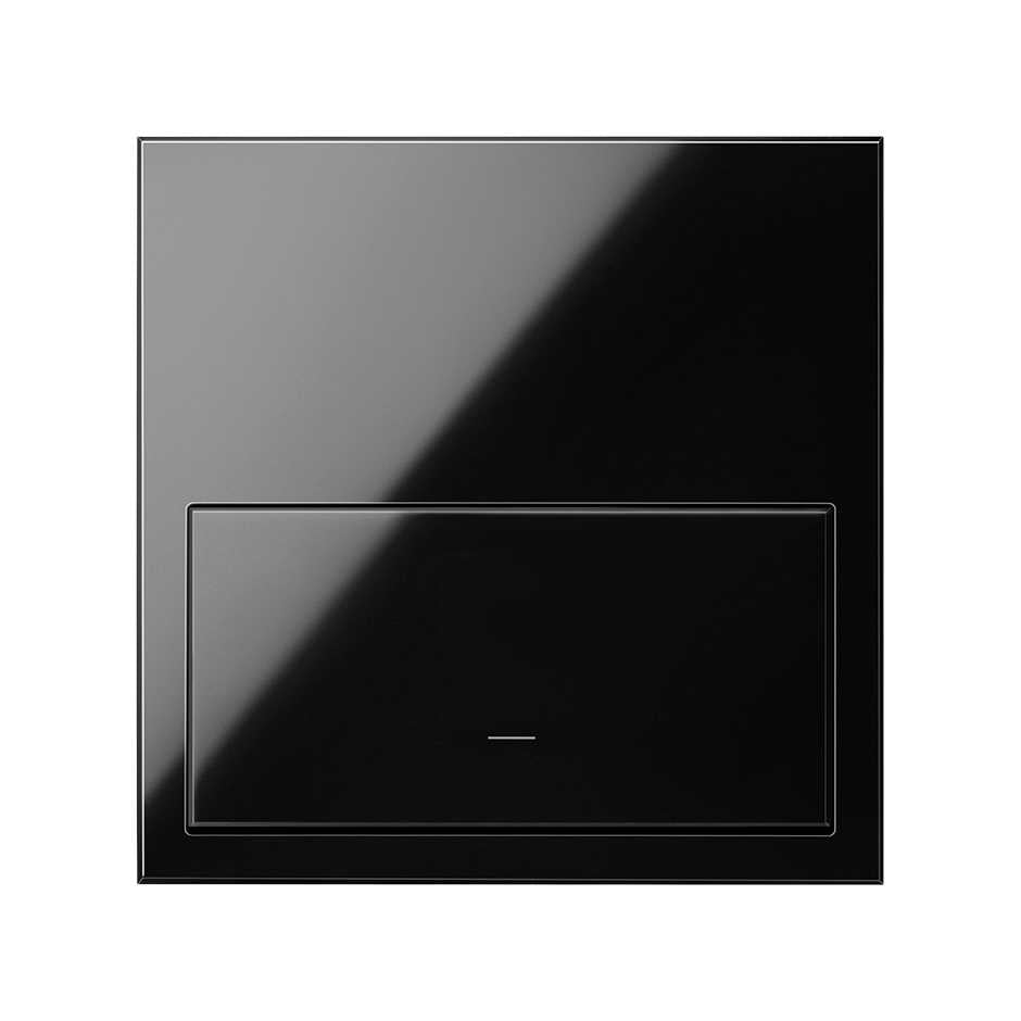 10020101-138 - Kit front horizontal para 1 elemento con 1 tecla negro brillante Simon 100