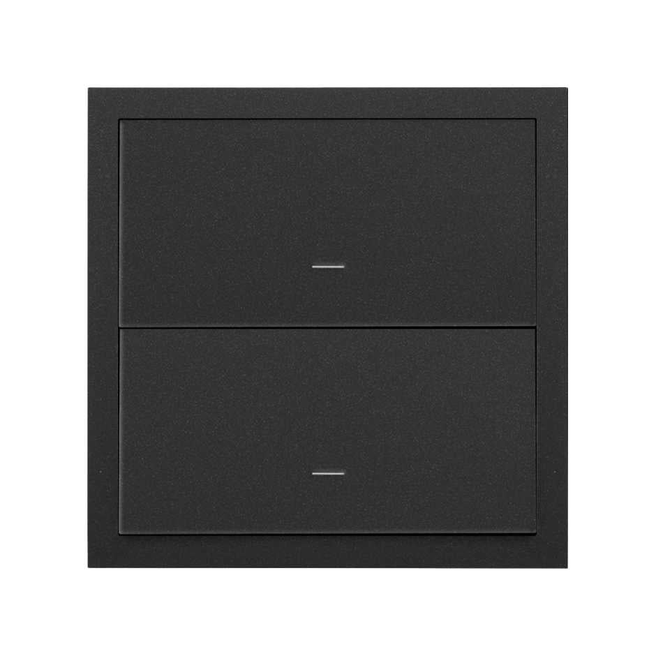 10020103-238 - Kit front para 1 elemento con 2 teclas negro mate Simon 100