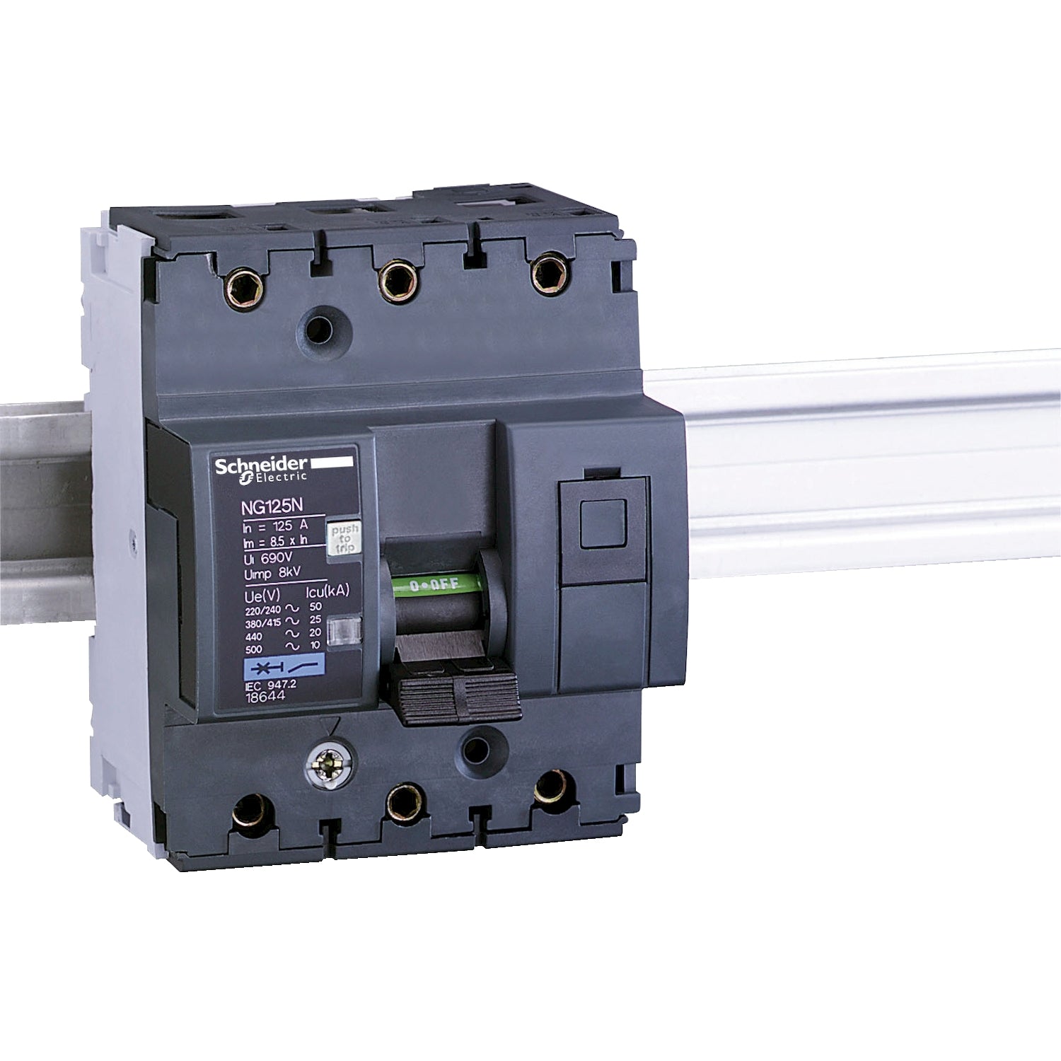 18640 - Interruptor Magnetotérmico Tripolar Acti9 NG125N 3P 80A Curva C 25kA Schneider