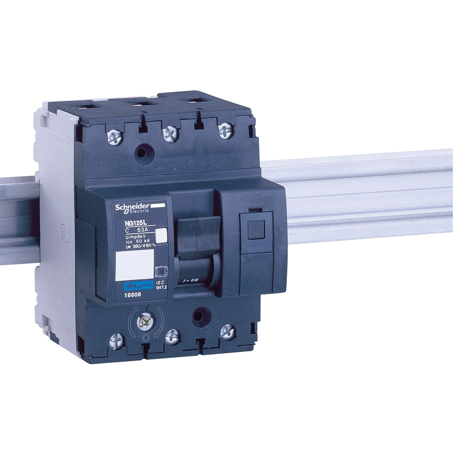 18760 - Interruptor Magnetotérmico Tripolar Acti9 NG125L 3P 16A Curva B 50kA Schneider