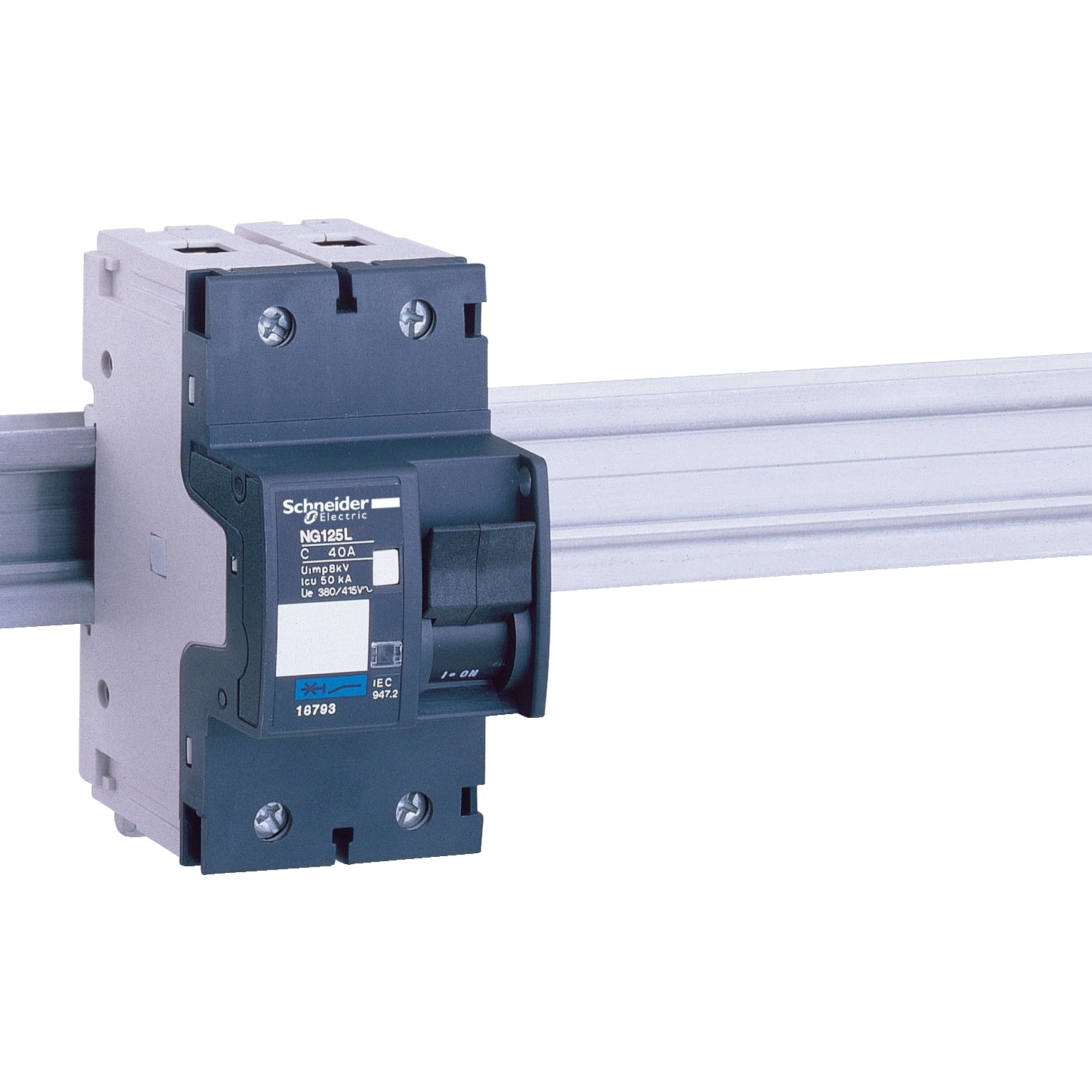18793 - Interruptor Magnetotérmico Bipolar Acti9 NG125L 2P 40A Curva C 50kA Schneider