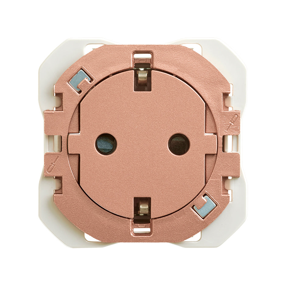 20000434-091 - Base de enchufe schuko clean 16A 250 V~ con sistema de embornamiento a tornillo cobre Simon 270