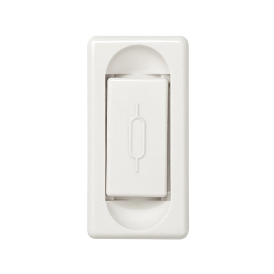 27000-34 - Base portafusibles de medio elemento para fusibles cilíndricos 16A 250V~ y de tamaño 5x20 mm blanco Simon 27 Play