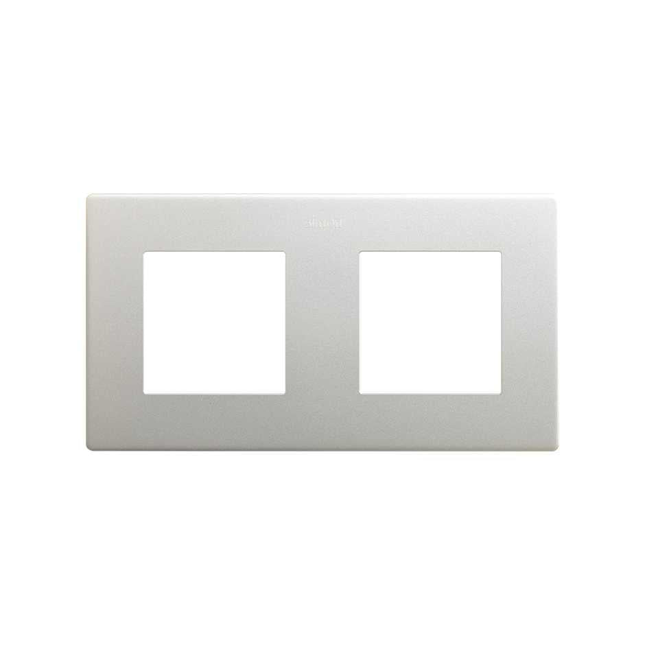 27000620-093 - Marco para 2 elementos aluminio Simon 270