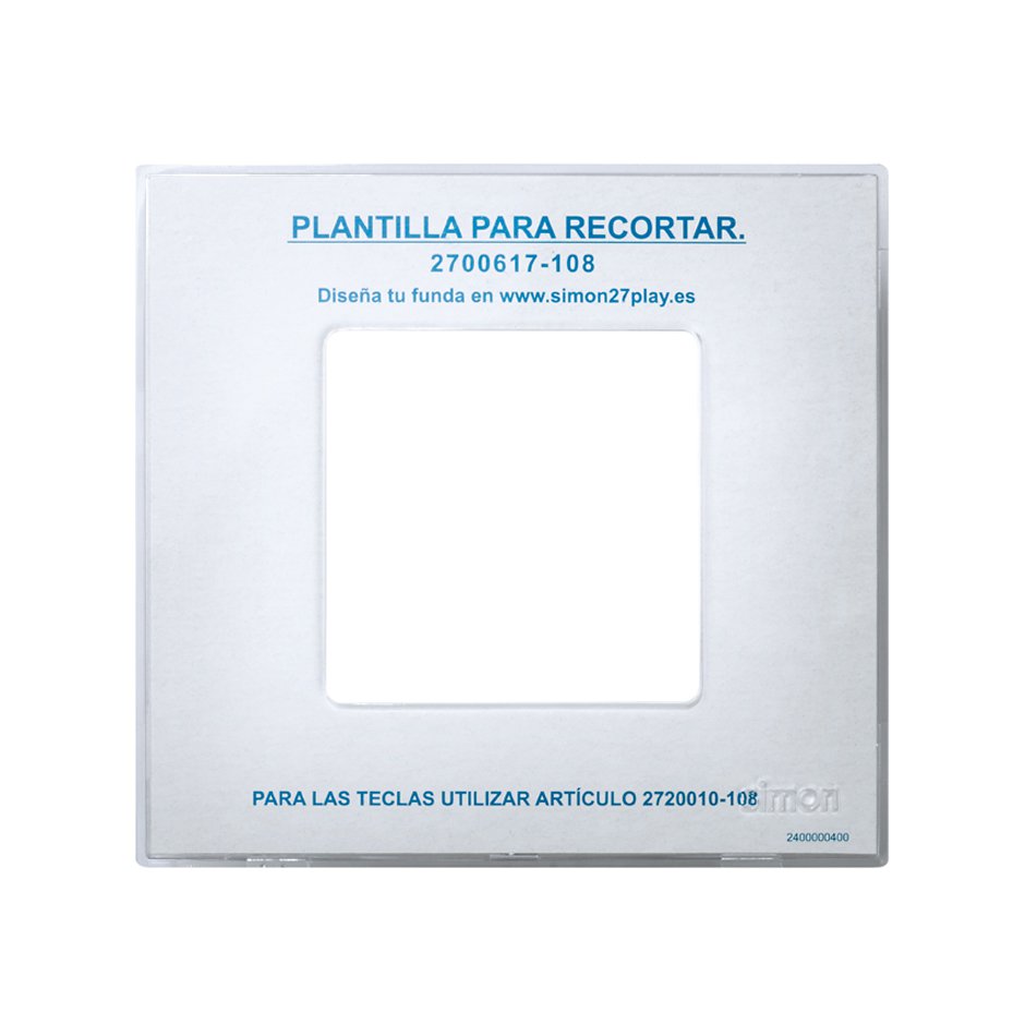 2700617-108 - Funda intercambiable para marco 1 elemento transparente Simon 27 Play