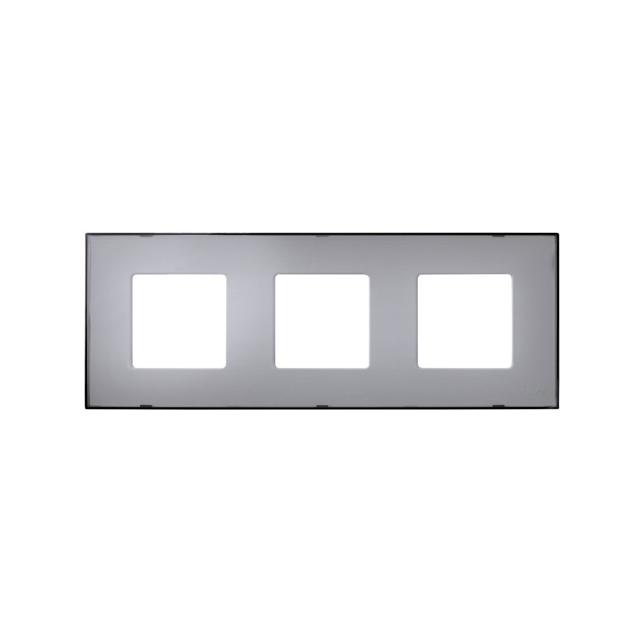 2700637-112 - Funda intercambiable para marco 3 elementos gris translúcido Simon 27 Play