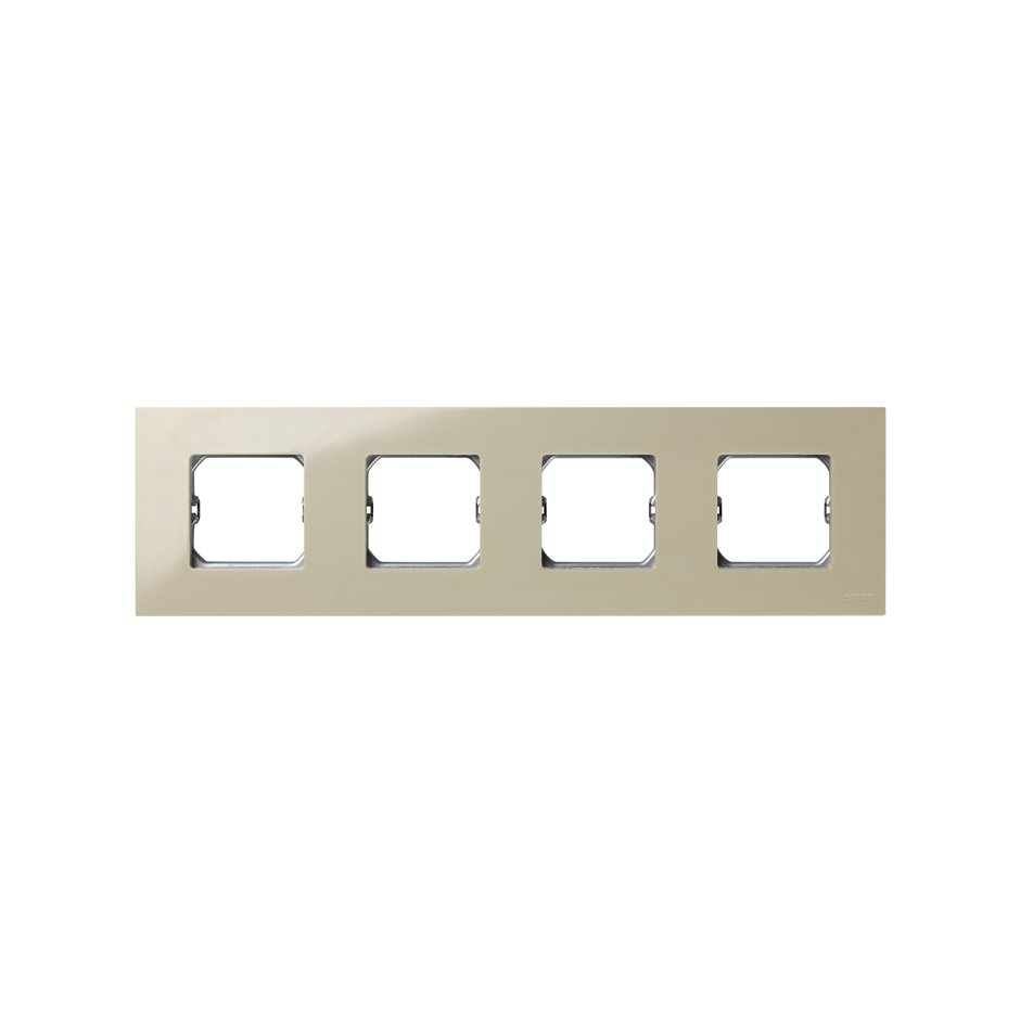 2700640-031 - Marco compacto para 4 elementos marfil con bastidor Simon 27 Play