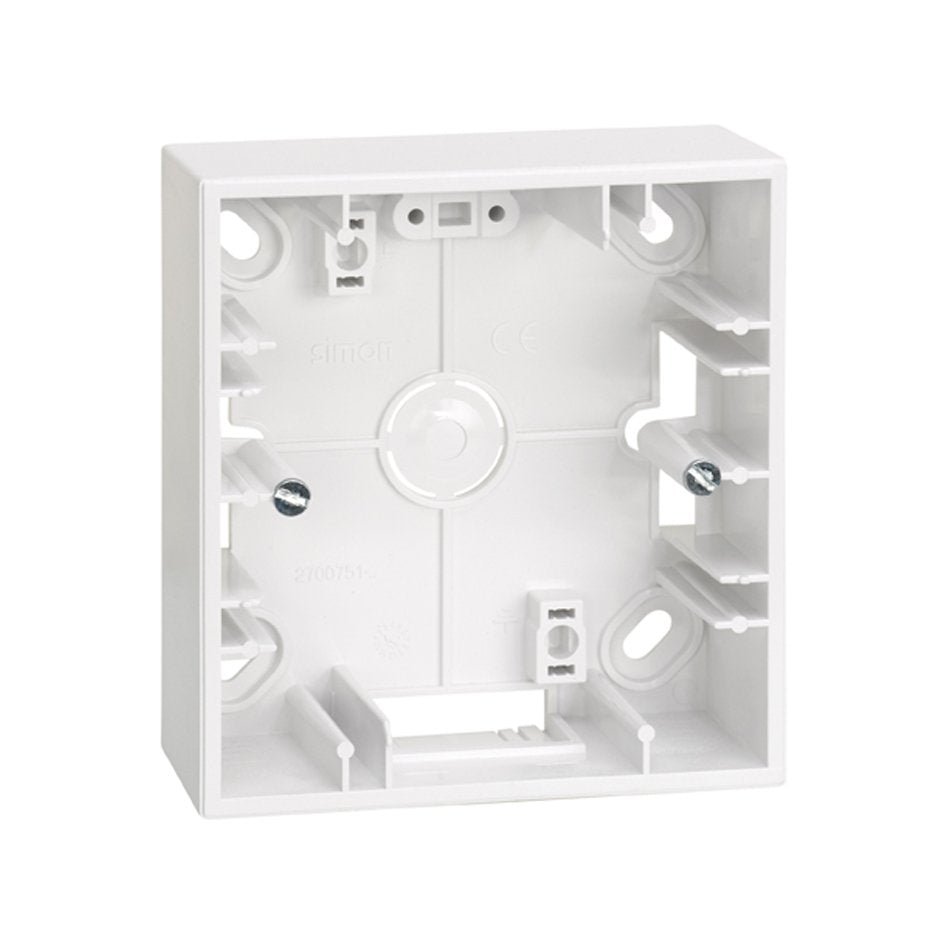 2700751-030 - Base para caja pared de superficie para 1 elemento blanco Simon 27 Play