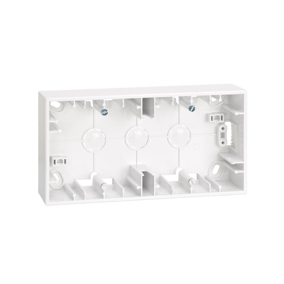2700752-030 - Base para caja pared de superficie para 2 elementos blanco Simon 27 Play