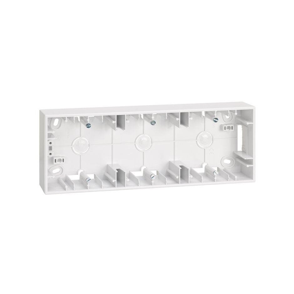 2700753-030 - Base para caja pared de superficie para 3 elementos blanco Simon 27 Play