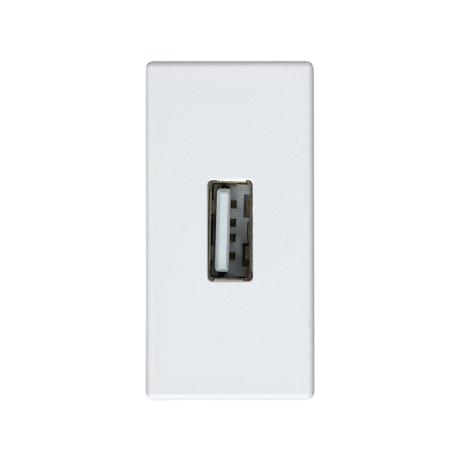 2701090-030 - Conector USB 2.0 tipo A de medio elemento blanco Simon 27 Play