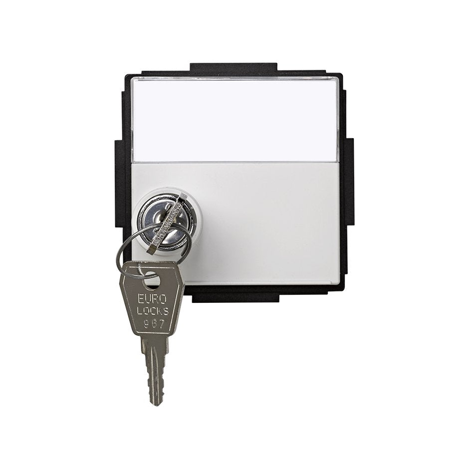 2705091-030 - Tapa abatible con llave para artículos modulares de las diferentes series blanco Simon 27 Scudo