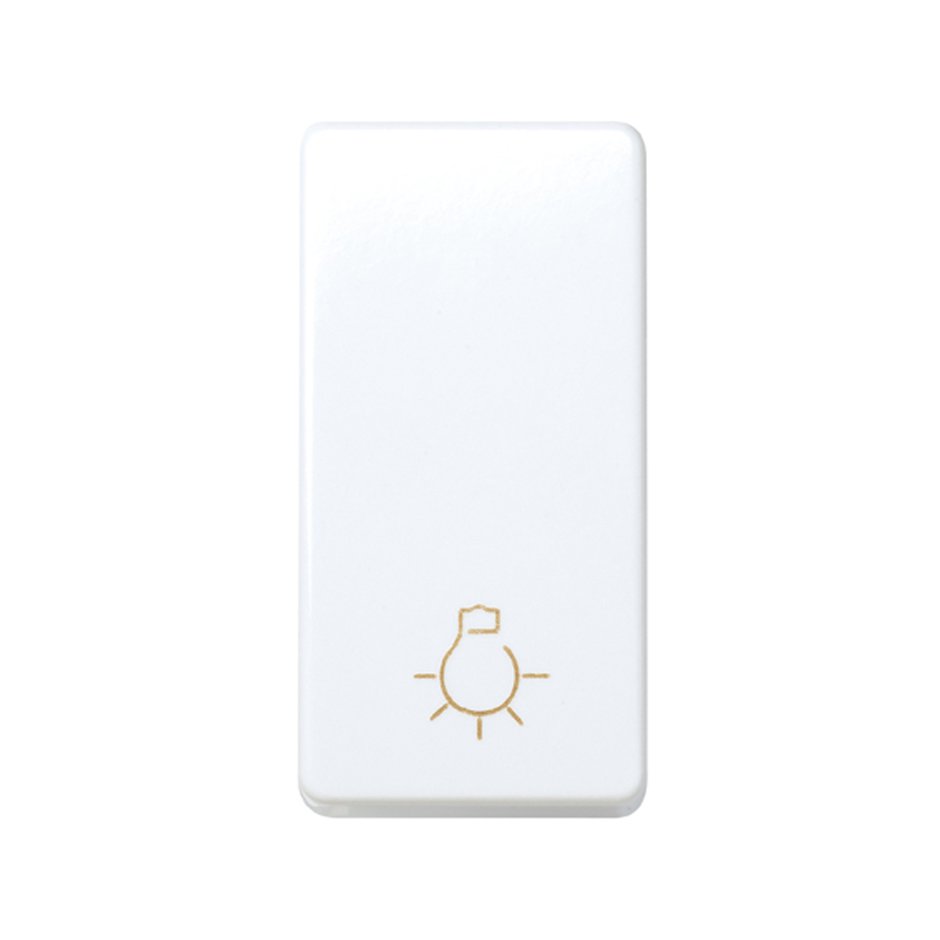 27151-64 - Pulsador con grabado luz 10 A 250V~ de medio elemento y sistema de embornamiento rápido blanco Simon 27 Play