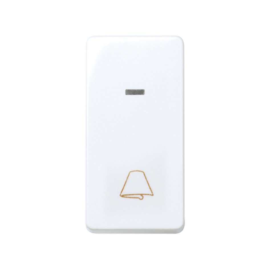 27160-64 - Pulsador con grabado campana 10 A 250V~ de medio elemento, luminoso y embornamiento rápido blanco Simon 27 Play