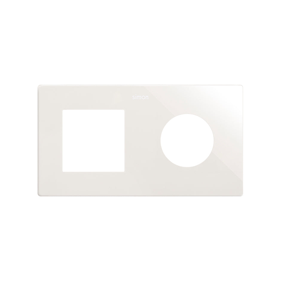 27190620-090 - Marco compuesto por 1 elemento y 1 estética mínima para base enchufe schuko CLEAN blanco Simon 270