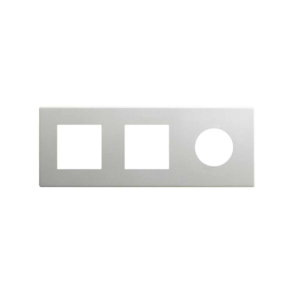 27190630-093 - Marco compuesto por 2 elementos y 1 estética mínima para base enchufe schuko CLEAN aluminio Simon 270