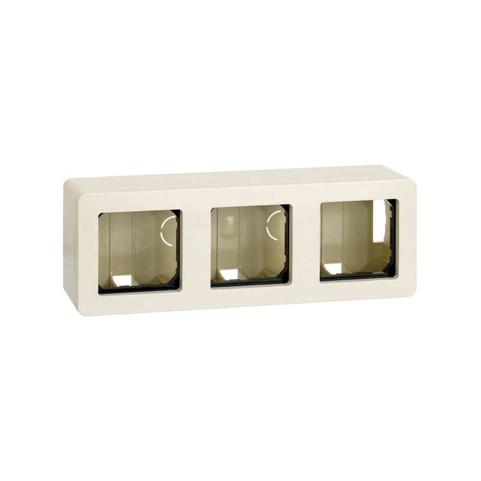 27831-32 - Caja de superficie para 3 elementos marfil Simon 27