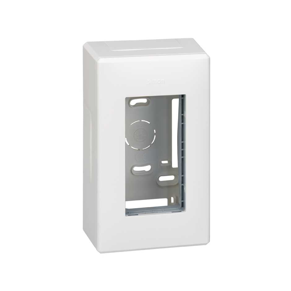 51000001-030 - Caja de pared de superficie para 1 elemento doble blanco Simon 500 Cima