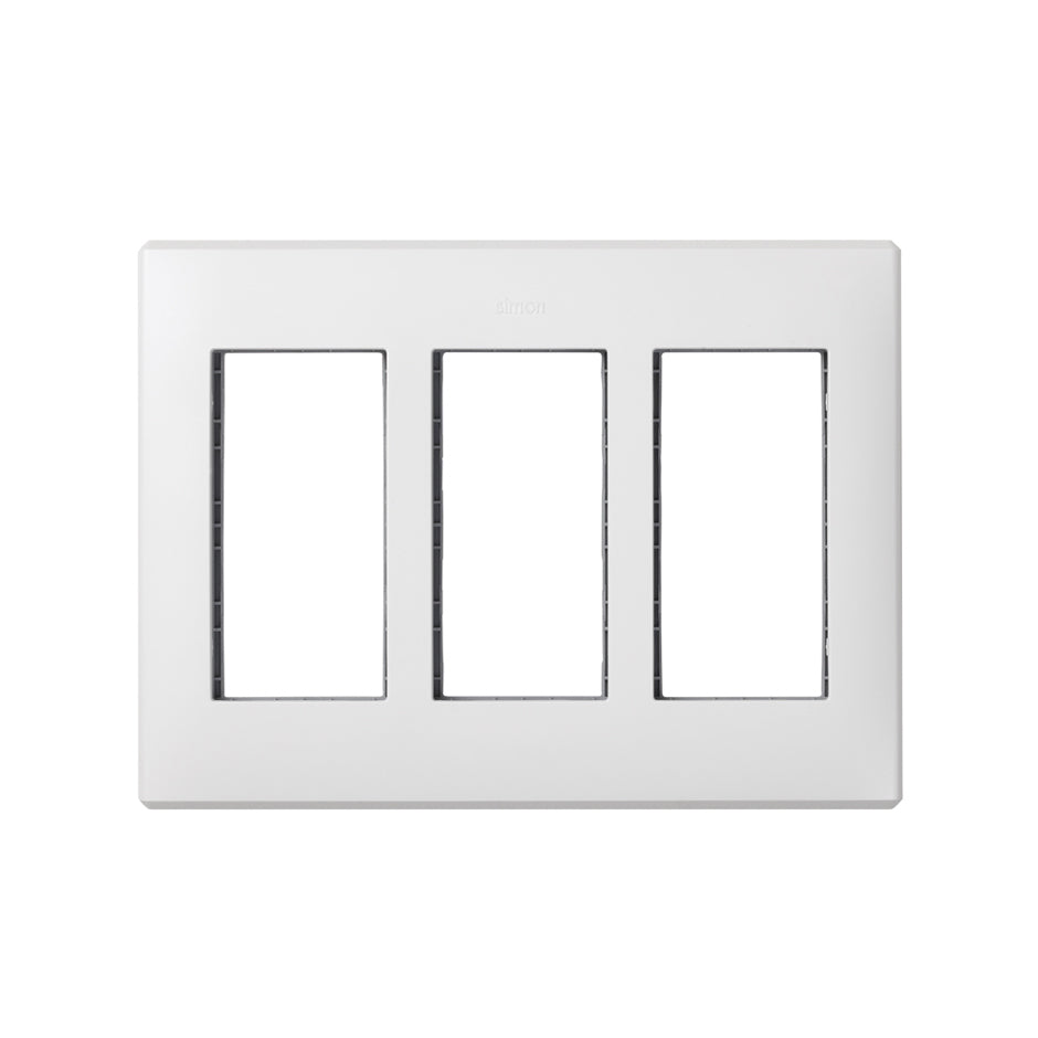 51010103-030 - Marco para pared de empotrar y bastidores para 3 elementos dobles blanco Simon 500 Cima