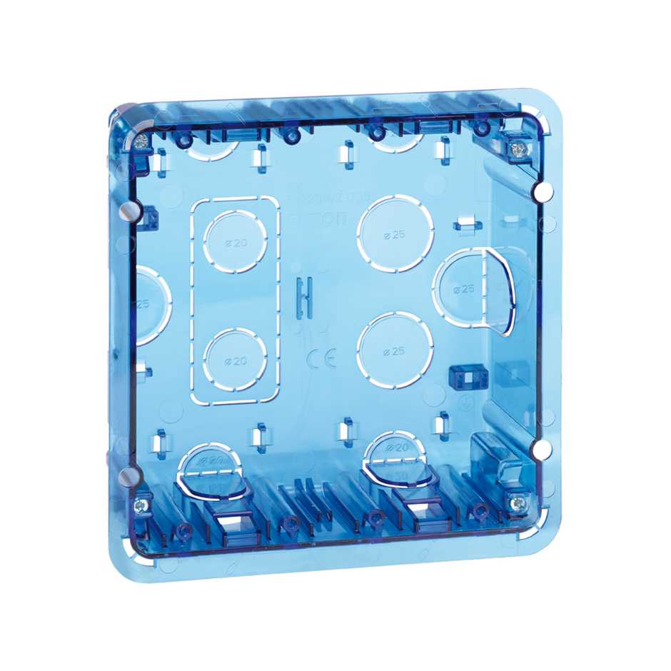 51020102-039 - Caja de pared de empotrar para 2 elementos dobles Simon 500 Cima
