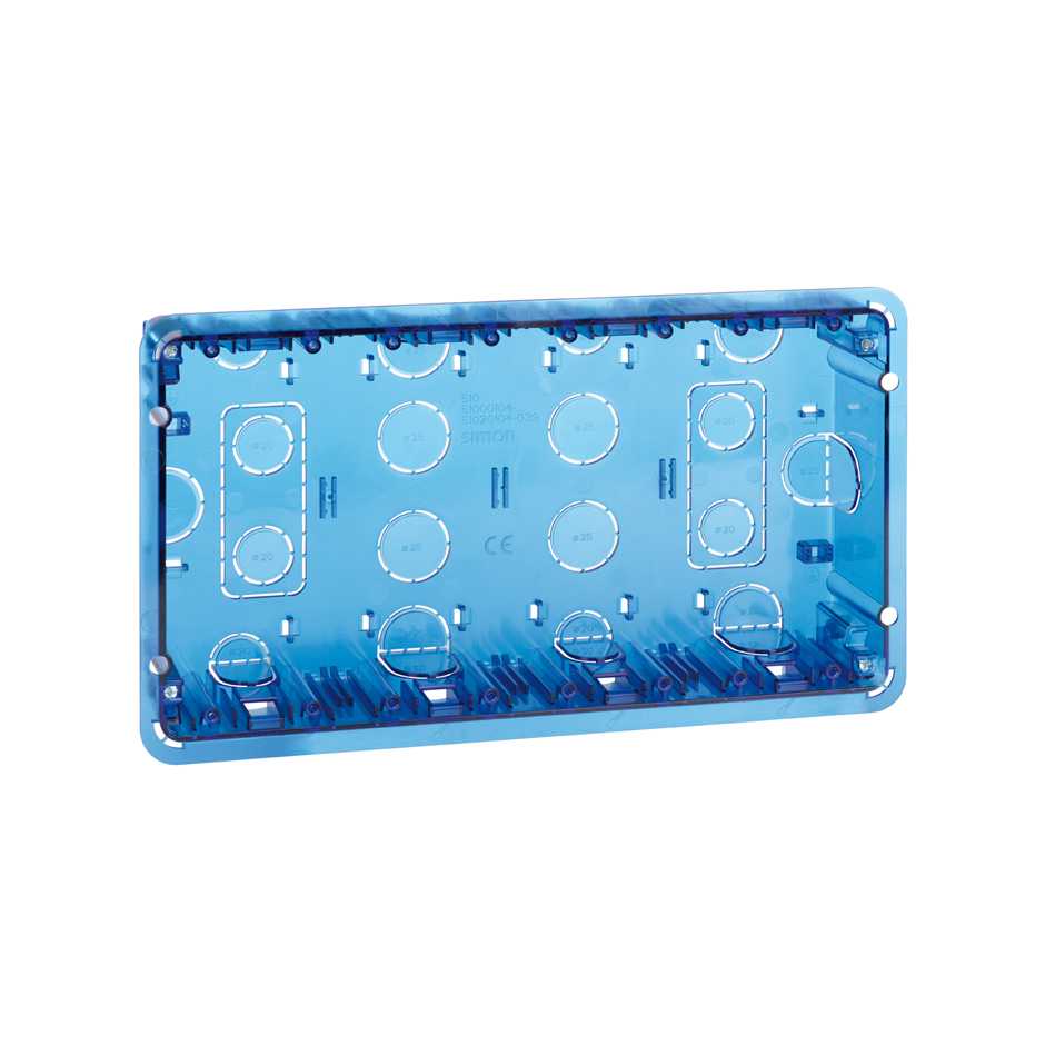 51020104-039 - Caja de pared de empotrar para 4 elementos dobles Simon 500 Cima