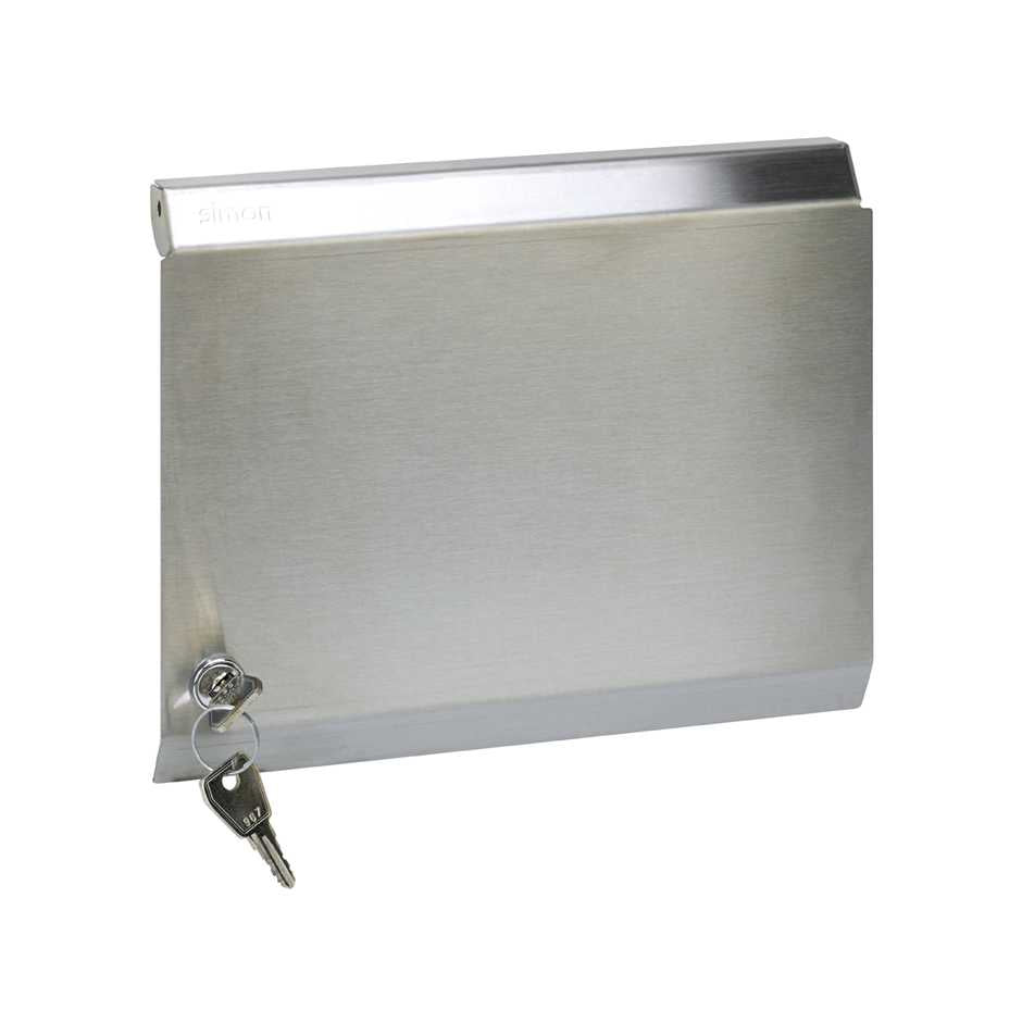 51040013-036 - Tapa metálica para marco de pared metálico de superficie o empotrar para 3 elementos dobles acero inox Simon 500 Cima