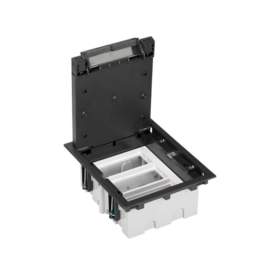 52050103-038 - Caja de suelo regulable para 6 elementos en instalación de suelo técnico grafito Simon 500 Cima
