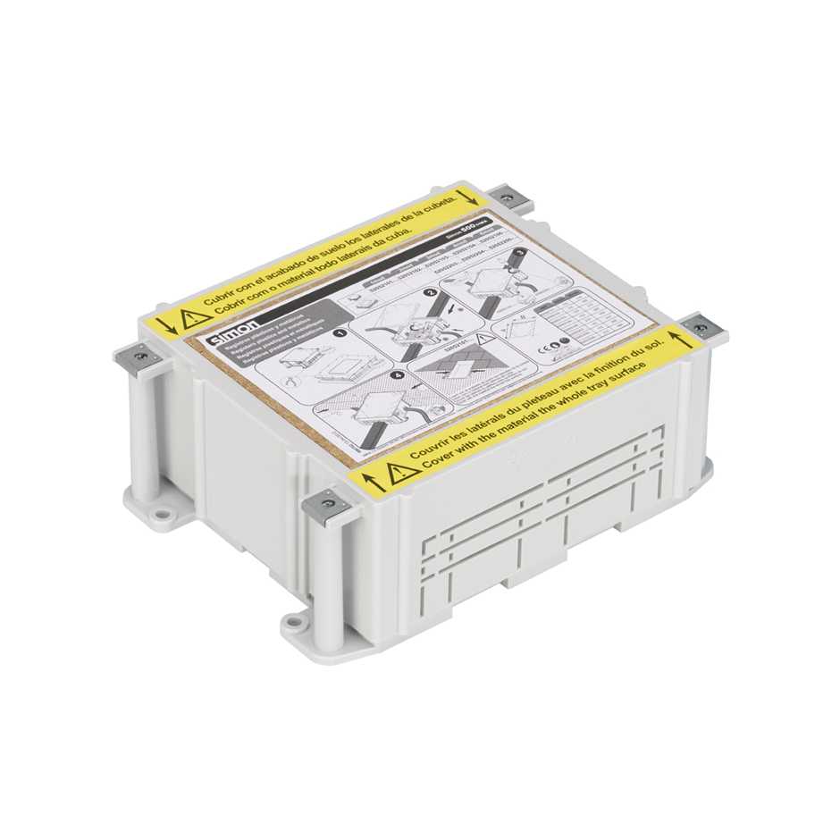 52052101-035 - Cubeta de plástico para caja de suelo regulable de 2 elementos para instalación en suelo de pavimento Simon 500 Cima