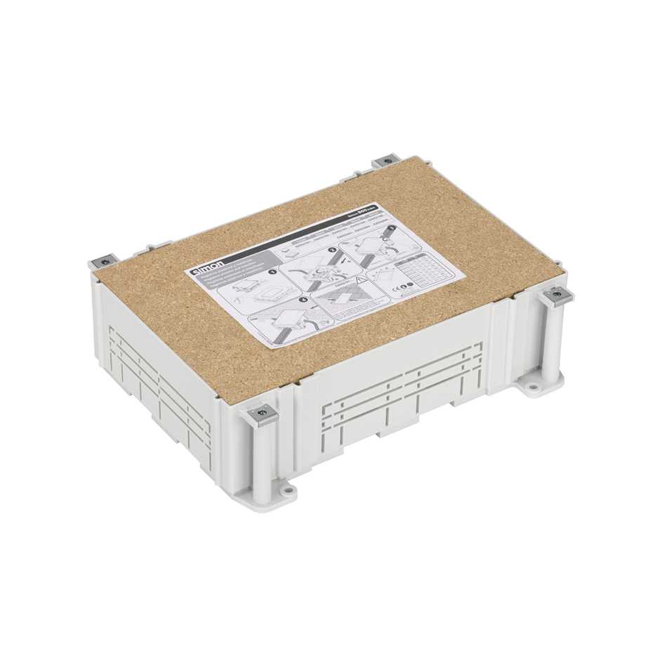 52052104-035 - Cubeta de plástico para caja de suelo regulable de 8 elementos para instalación en suelo de pavimento Simon 500 Cima