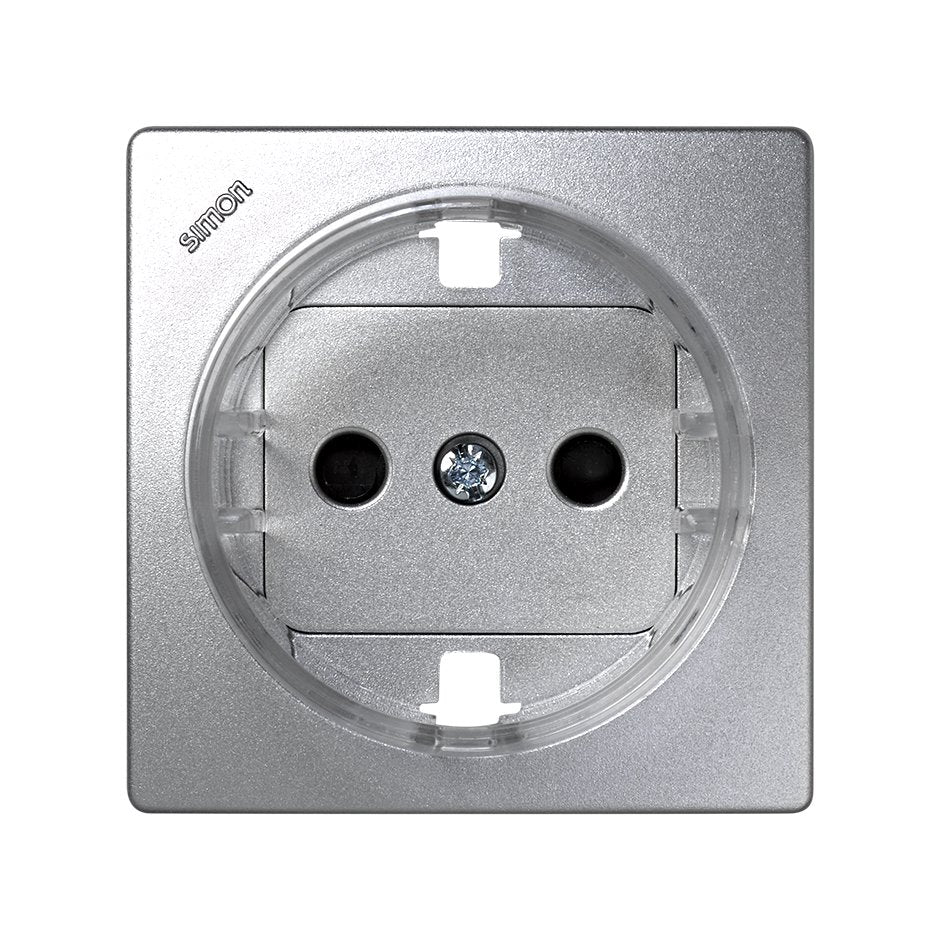 73041-63 - Tapa con dispositivo de seguridad para la base de enchufe schuko aluminio Simon 73 Loft