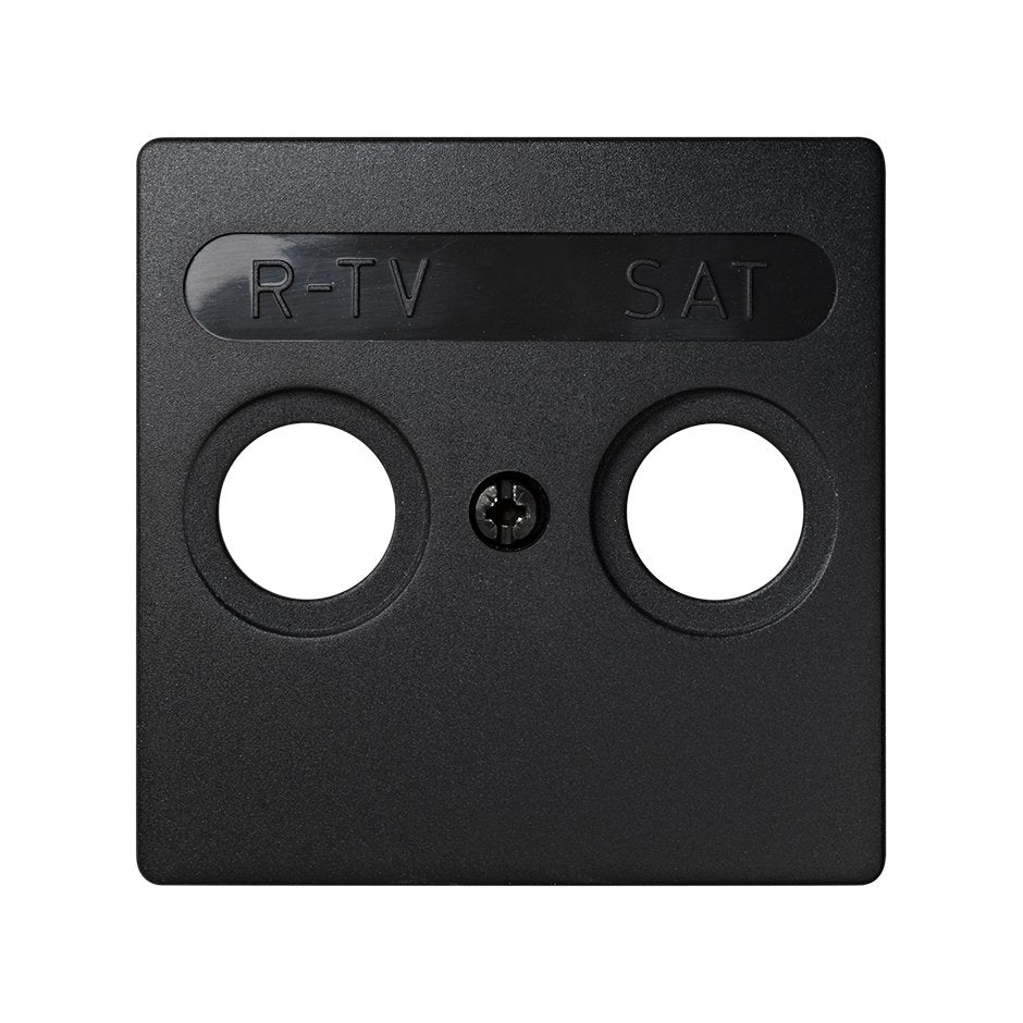 73097-62 - Placa para tomas inductivas de R-TV+SAT grafito Simon 73 Loft