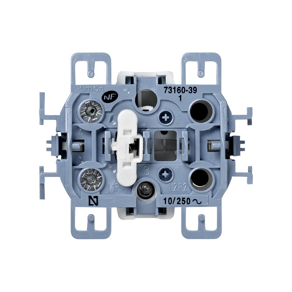 73160-39 - Pulsador 10 A 250V~ con luminoso incorporado y sistema de embornamiento a tornillo Simon 73