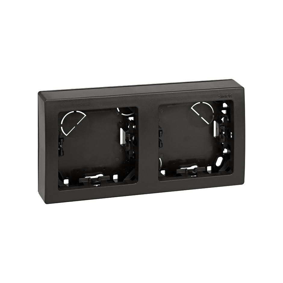 73620-62 - Marco con base para 2 elementos horizontal grafito Simon 73 Loft