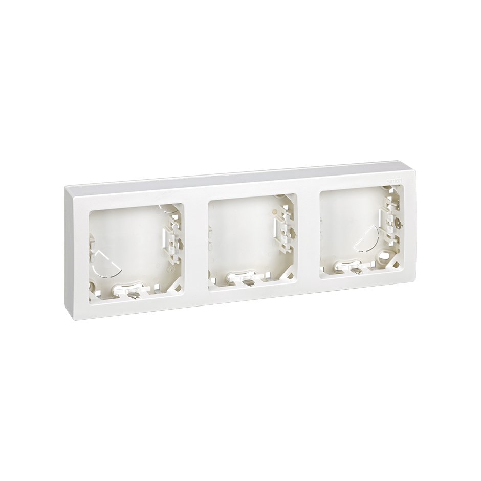 73630-60 - Marco con base para 3 elementos horizontal blanco Simon 73 Loft