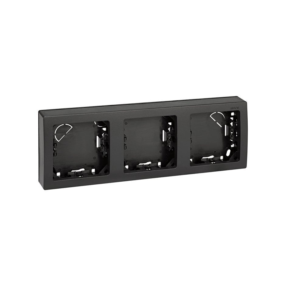 73630-62 - Marco con base para 3 elementos horizontal grafito Simon 73 Loft