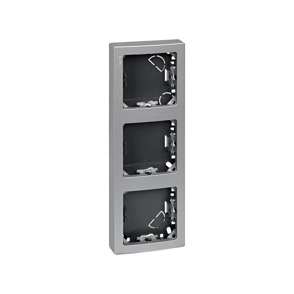 73631-63 - Marco con base para 3 elementos vertical aluminio Simon 73 Loft