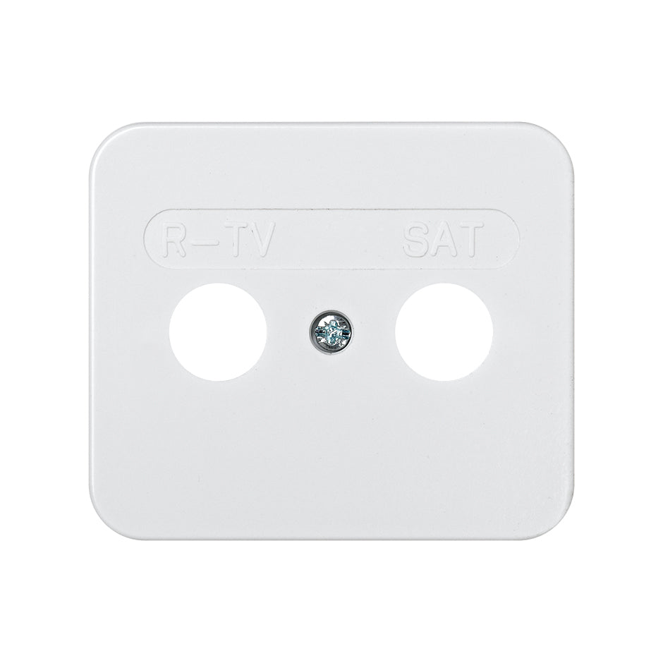 75097-30 - Placa para tomas inductivas de R-TV+SAT blanco Simon 75