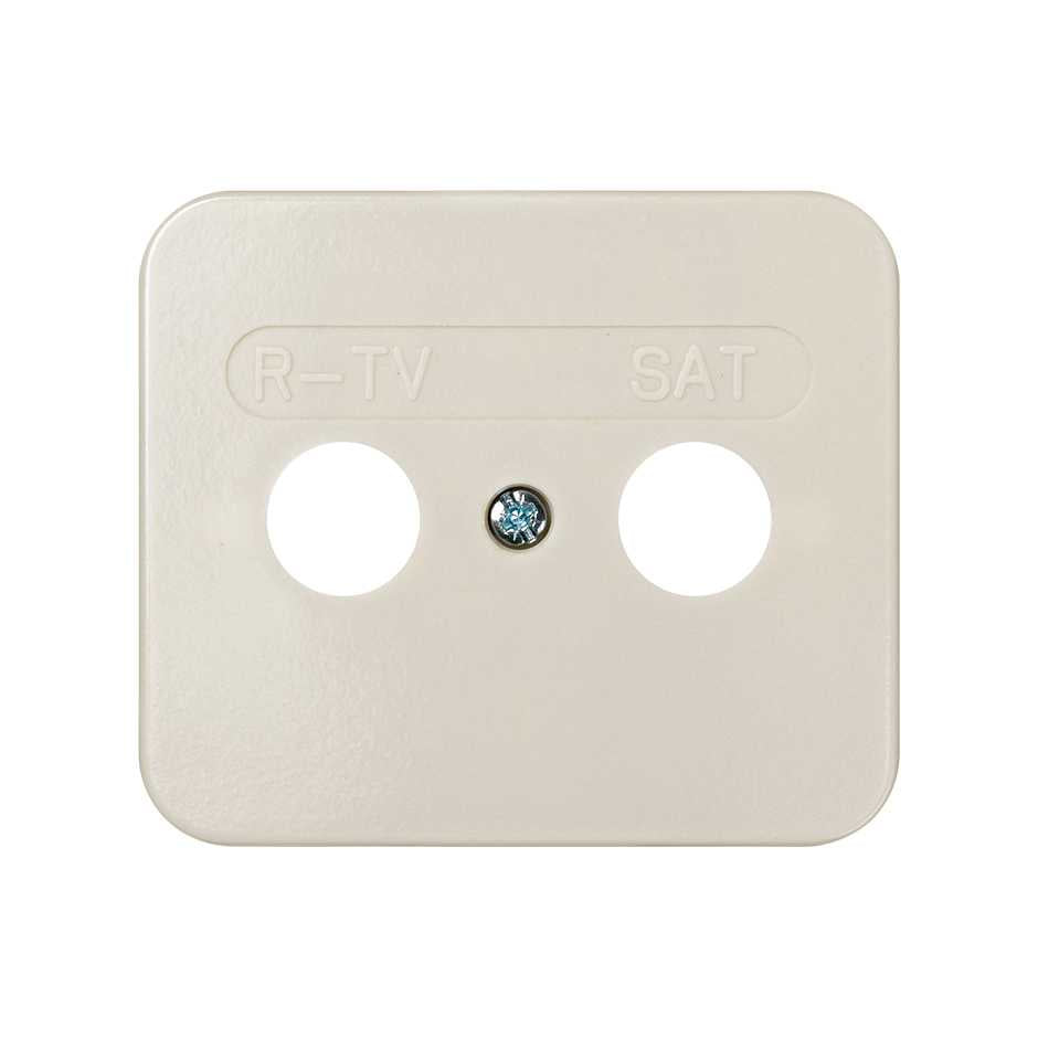 75097-31 - Placa para tomas inductivas de R-TV+SAT marfil Simon 75