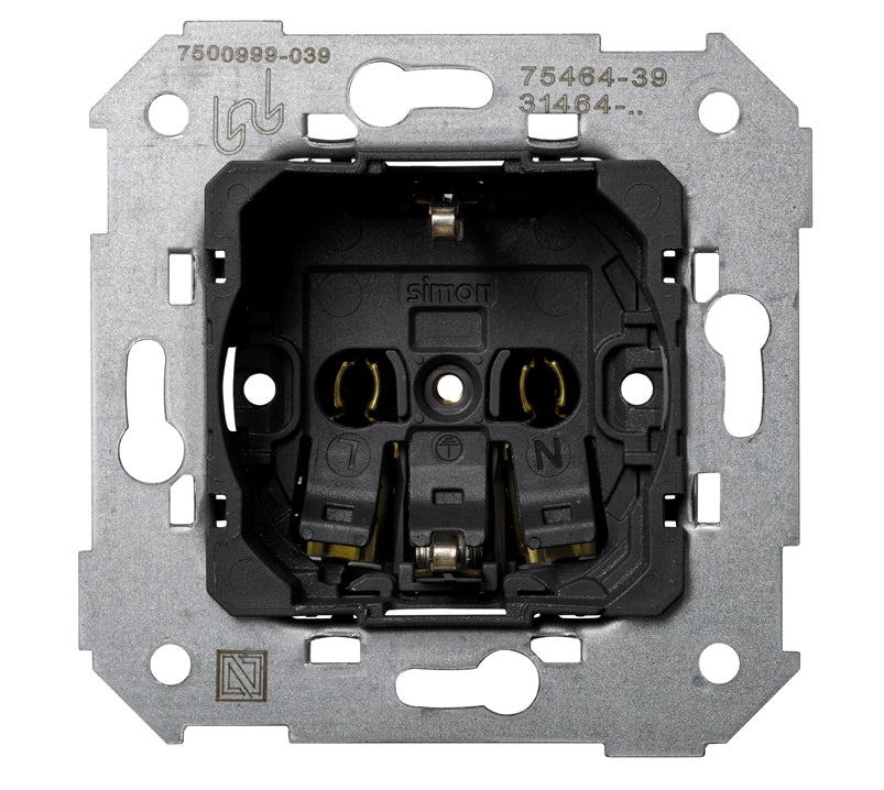 75464-39 - Base de enchufe schuko 16 A 250V~ con sistema de embornamiento rápido Simon 75