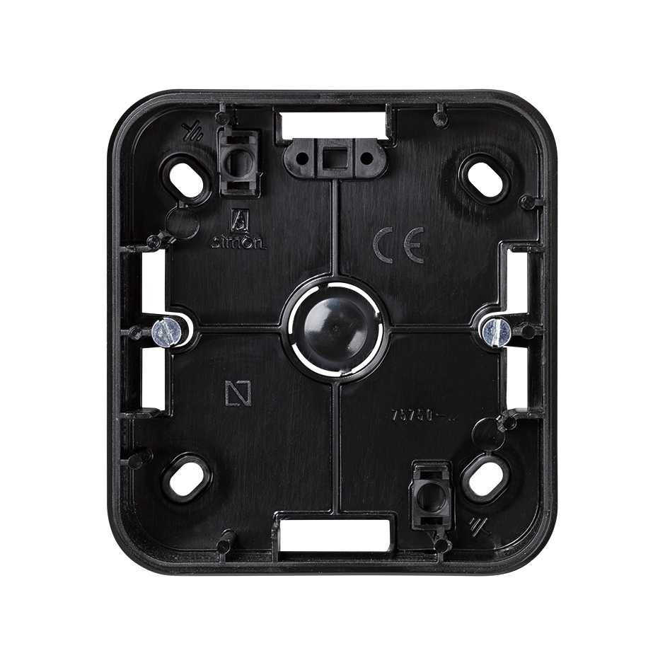75750-32 - Caja de superficie baja para 1 elemento negro Simon 75