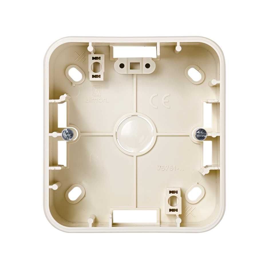 75751-31 - Caja de superficie alta para 1 elemento marfil Simon 75
