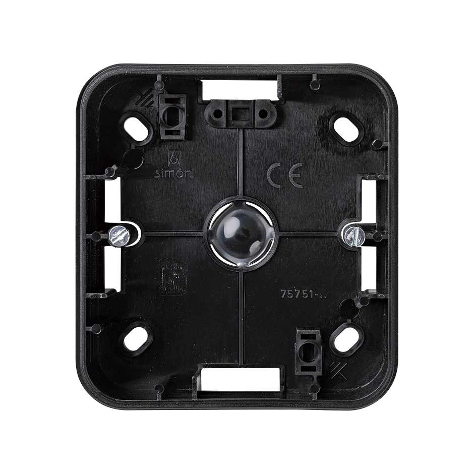75751-32 - Caja de superficie alta para 1 elemento negro Simon 75