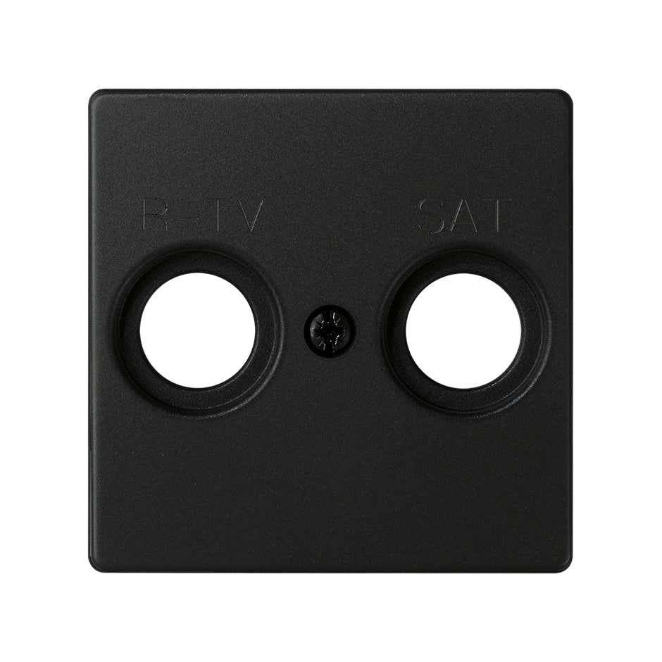 8200097-098 - Placa para tomas inductivas R-TV+SAT negro mate Simon 82 Concept