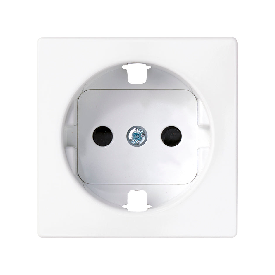 8200432-030 - Conjunto semi-montado de base de enchufe schuko 16 A 250V~ con sistema de emb. a tornillo blanco Simon 82 Concept