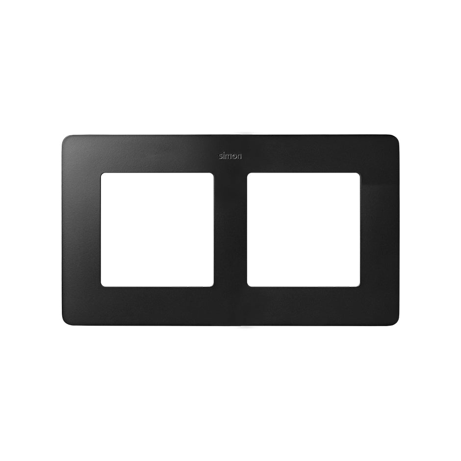 8200620-038 - Marco para 2 elementos grafito base blanco Simon 82 Detail Original