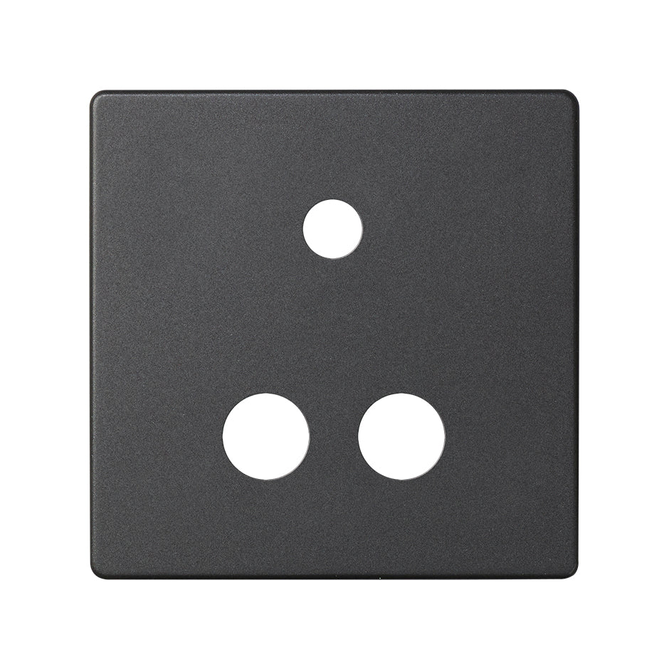 8201092-038 - Placa para conector Mini-jack + 2RCA grafito Simon 82