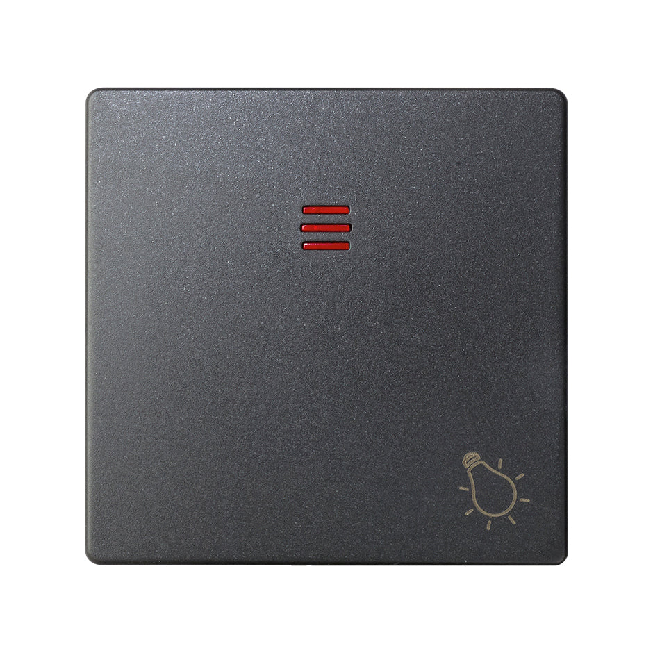 82016-38 - Tecla individual con visor y grabado luz grafito Simon 82