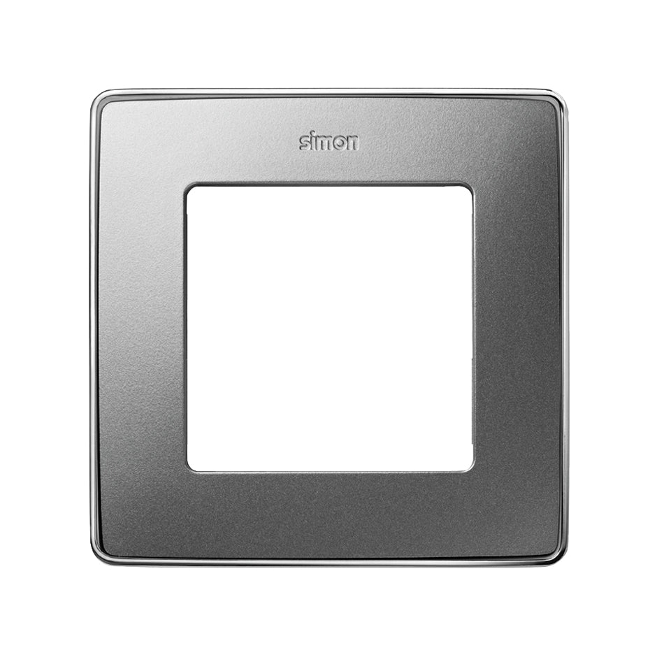 8201610-093 - Marco para 1 elemento aluminio frío base cromo Simon 82 Detail Select