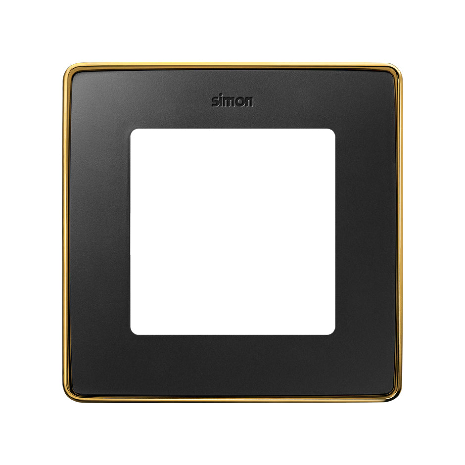 8201610-242 - Marco para 1 elemento grafito base oro Simon 82 Detail Select
